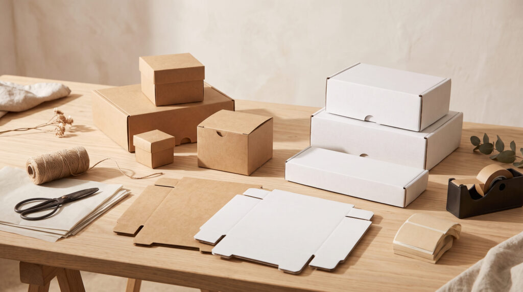 Suajadora digital operando para producción de cajas personalizadas